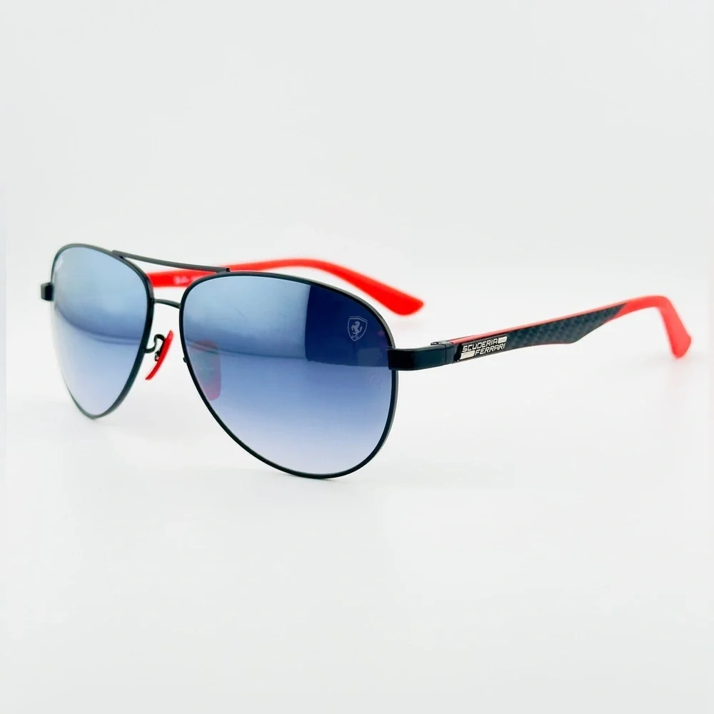 Ray-Ban Scuderia Ferrari Sunglasses RB8313-M Black Frame Gradient Mirror Lenses